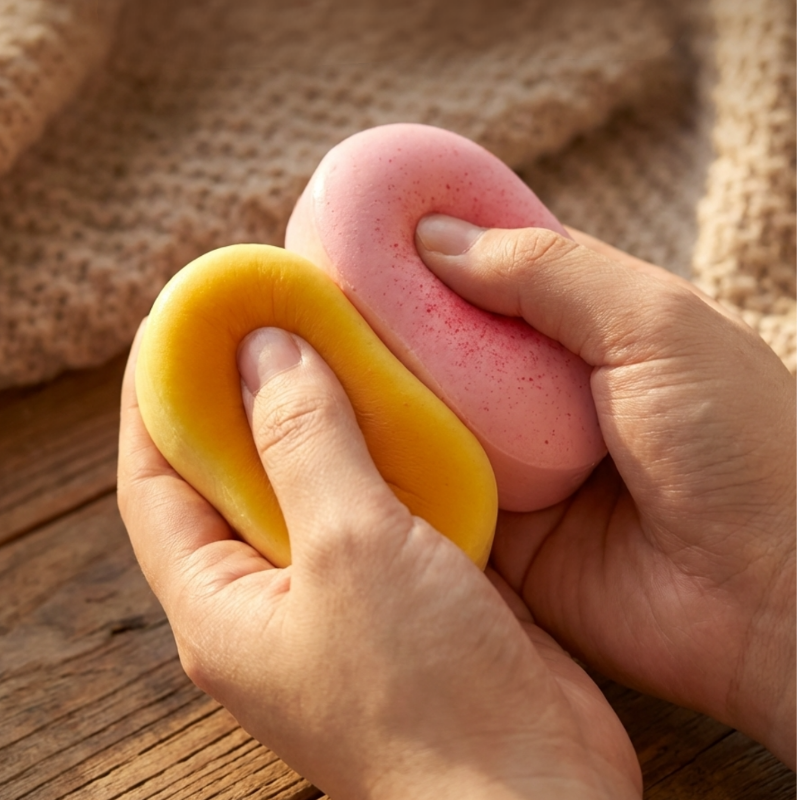 치즈빵 딸기치즈빵 스퀴시 세트 말랑이 쫀득 말랑 힐링템 슬로우라이징 - 상세 이미지 3
