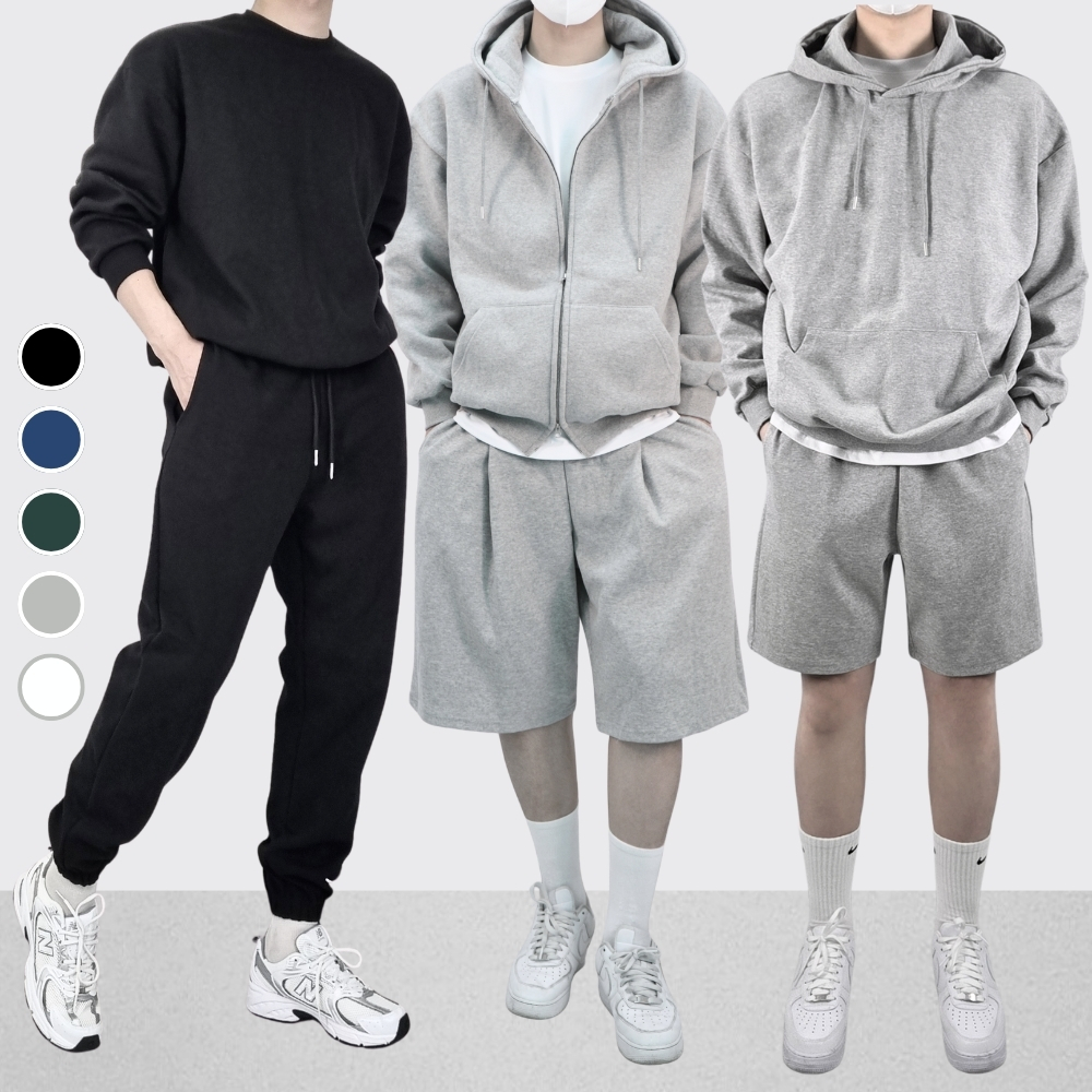 트레이닝셋업 봄 커플트레이닝세트 헬스장운동복 체육복 (M~4XL) - 상품 이미지