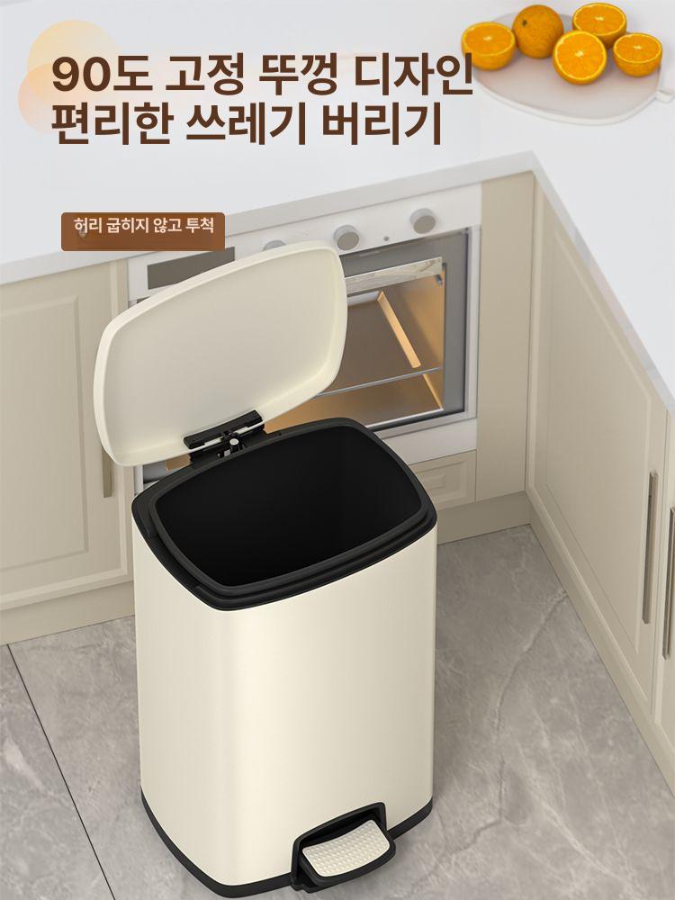 라면국물통 음식물 편의점 버킷 잔반통 건더기 국물 쓰레기통 업소용 대용량 버리는통 스틸 - 상세 이미지 5