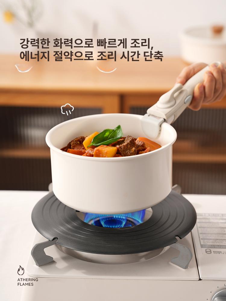 가스레인지 열전도판 원형 플레이트 그을림방지 탈부착 분리형 원형 열전도판 26cm - 상세 이미지 3