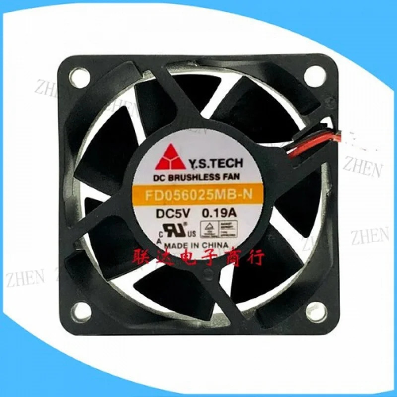 Y FD056025MB-N DC5V 0.19A 6CM 6025 볼 냉각팬