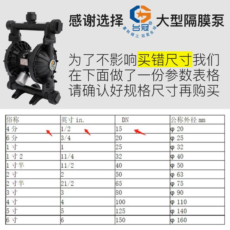 공압 다이어프램 pu-mp QBY3-25/40/50/80/125 워터 304 자체 프라이밍 1 인치 2 3
