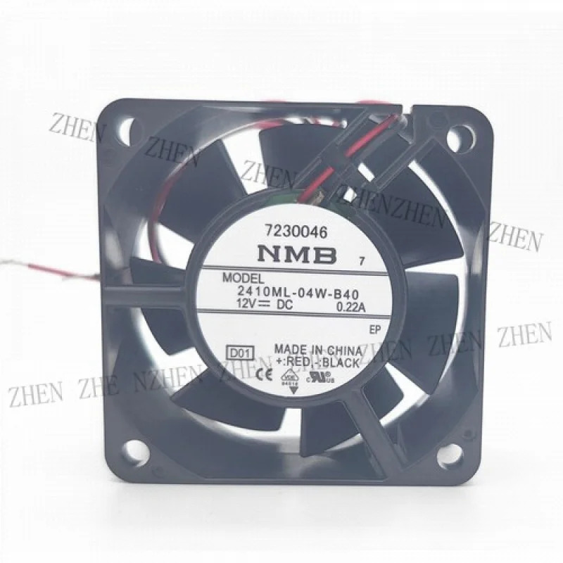 Y 2410ML-04W-B40 6025 6CM 12V 0.22A 이볼 샤시 냉각팬 2선