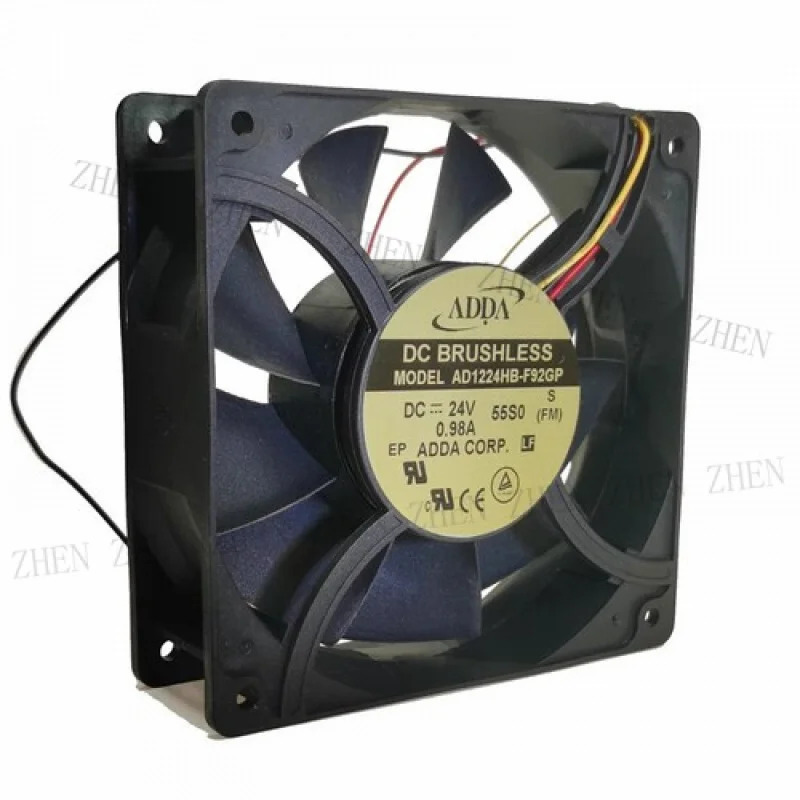Y FOR AD1224HB-F92GP DC24V 0.98A 12038 12CM 3선 인버터 알람 냉각팬