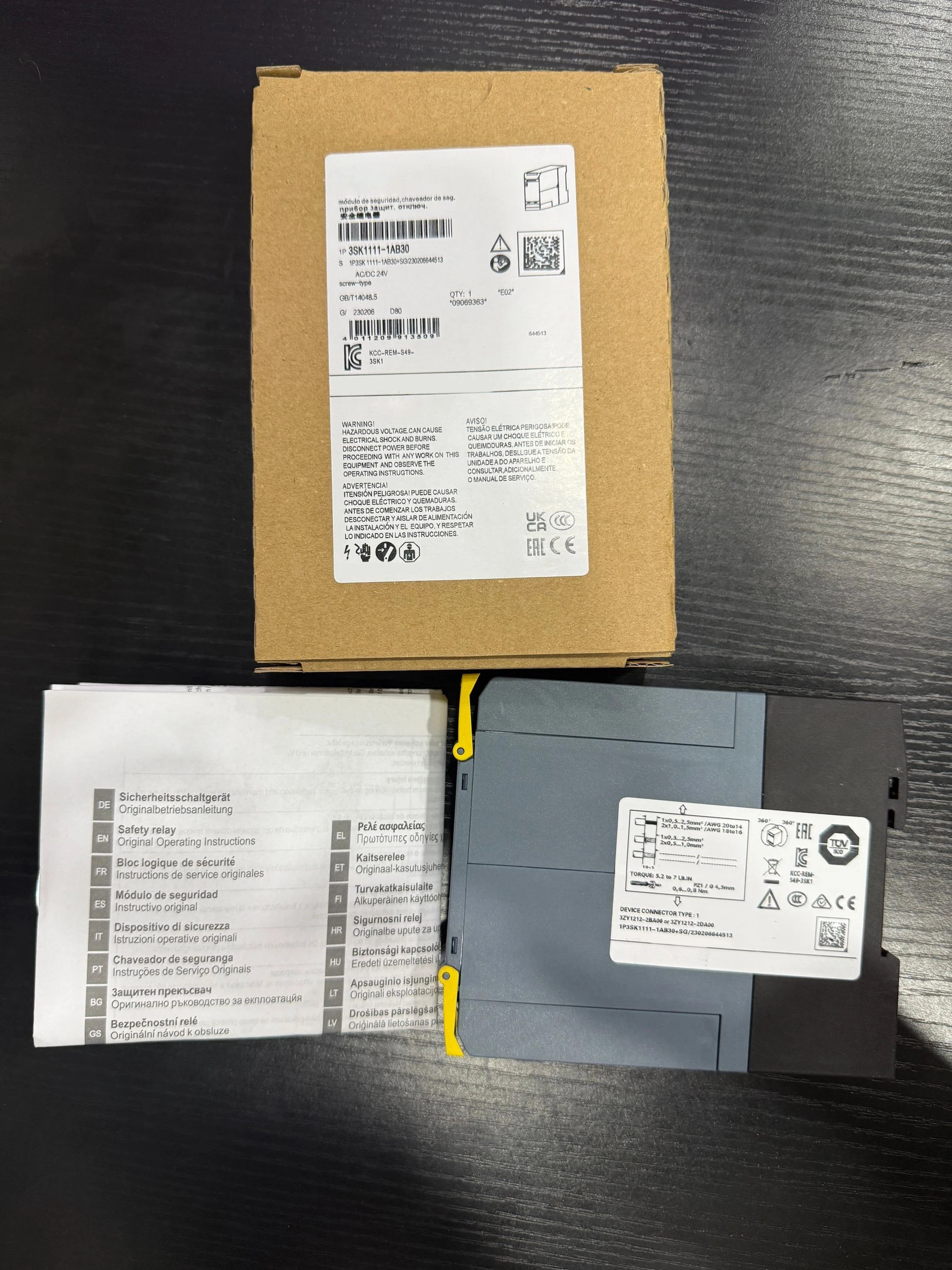 3SK1111-1AB30 안전 릴레이 오리지널