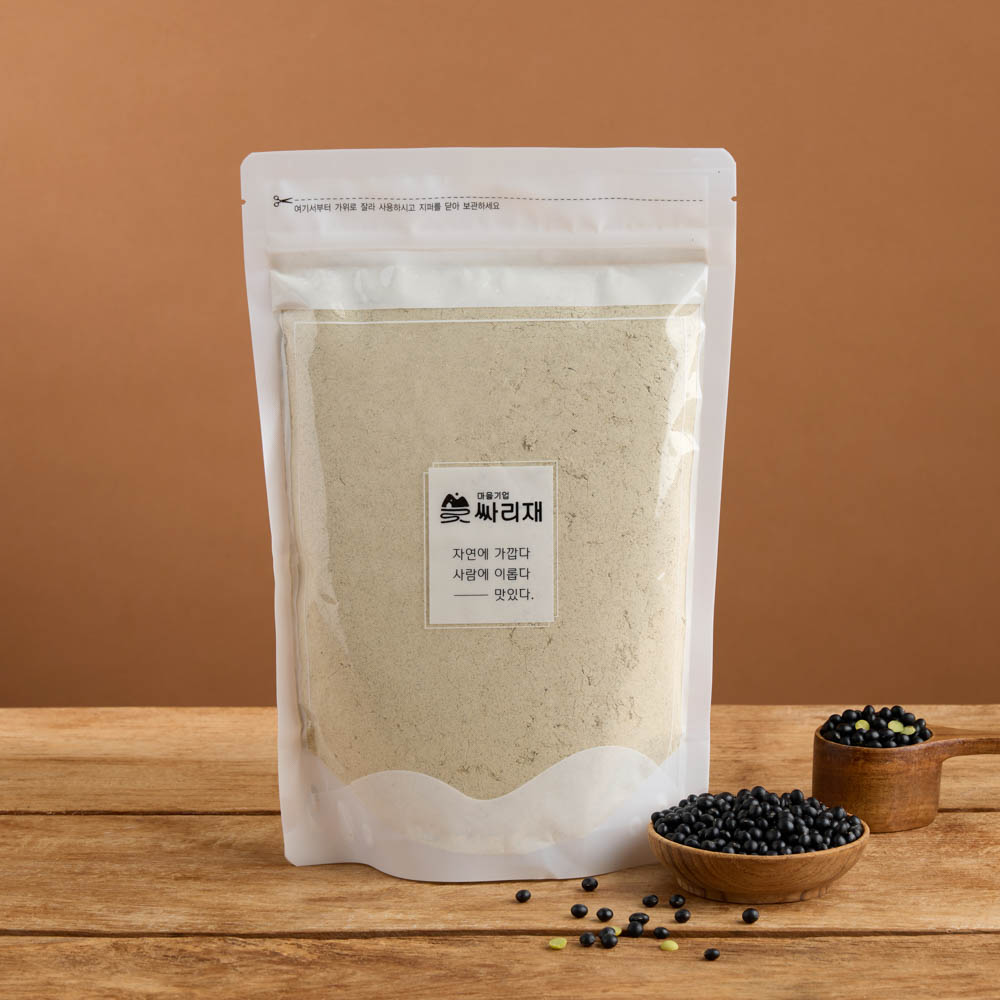 싸리재 선식 국산 쥐눈이 콩가루 검은 약콩 분말 검정콩 미숫가루 500g, 1개 이미지 4