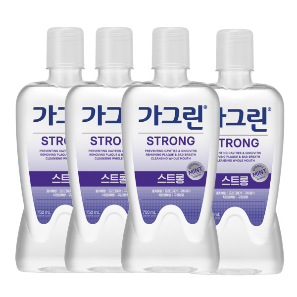 가그린 스트롱 구강청결제 750ml x 4개+100ml - 상품 이미지