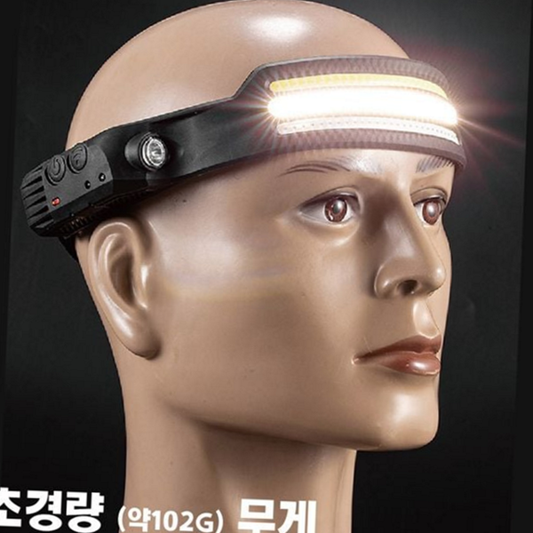 경량 충전식 헤드 랜턴 모션 센서 헤드 랜턴 아웃도어 비상용 - 상세 이미지 2