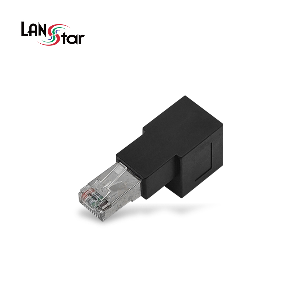 랜스타 LS-RJ45GEN-DOWN RJ45 랜 연장 90도 꺾임 젠더 하향 1G 지원 - 상품 이미지