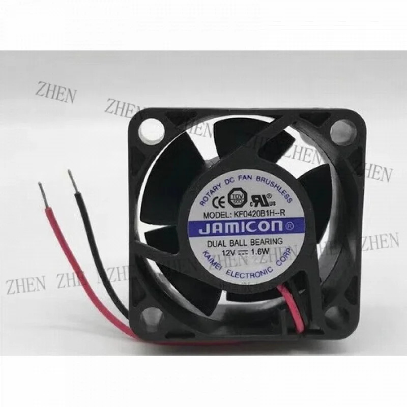 Y 2PCS 4020 FOR KF0420B1H-R DC12V 1.6W 40x20MM 2-와이어 인버터 냉각팬
