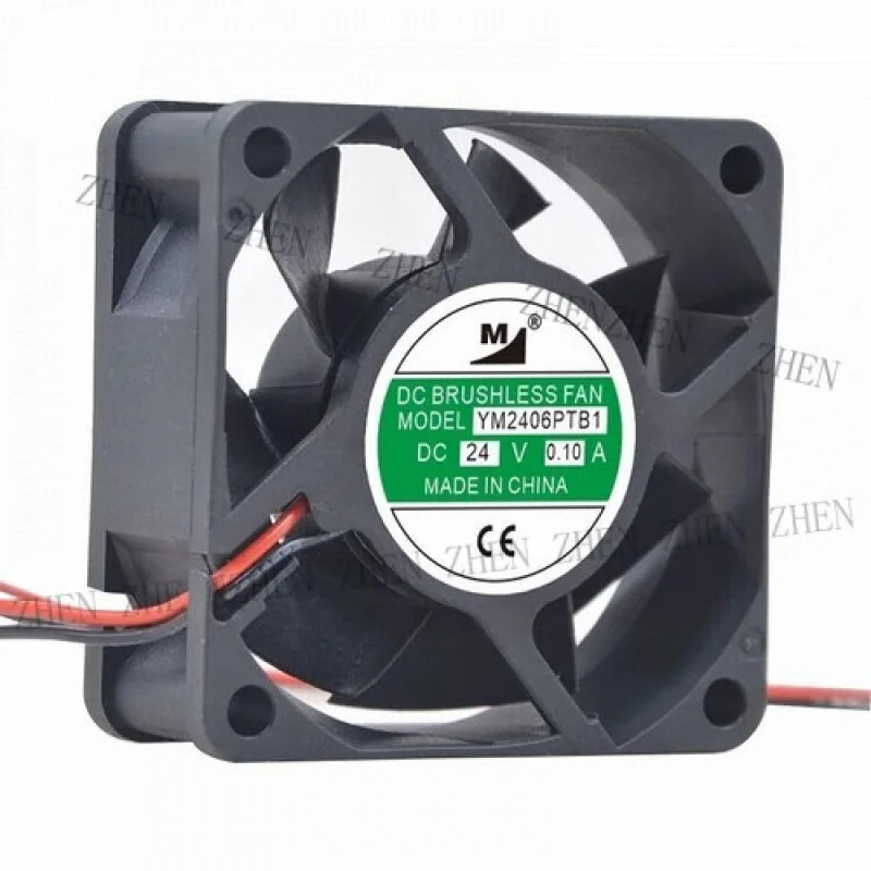Y FOR YM2406PTB1 DC24V 0.10A 60x60x25MM 2핀 인버터 냉각팬