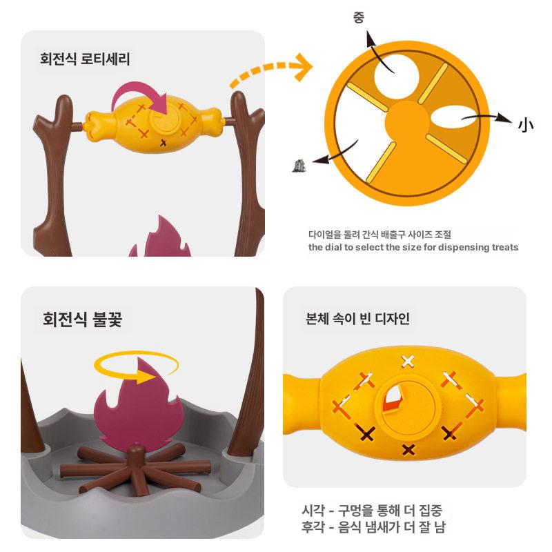 캠핑 바베큐 회전장난감 노즈워크 놀이장난감 구운 고양이 구운 고기 텀블러 - 상세 이미지 3