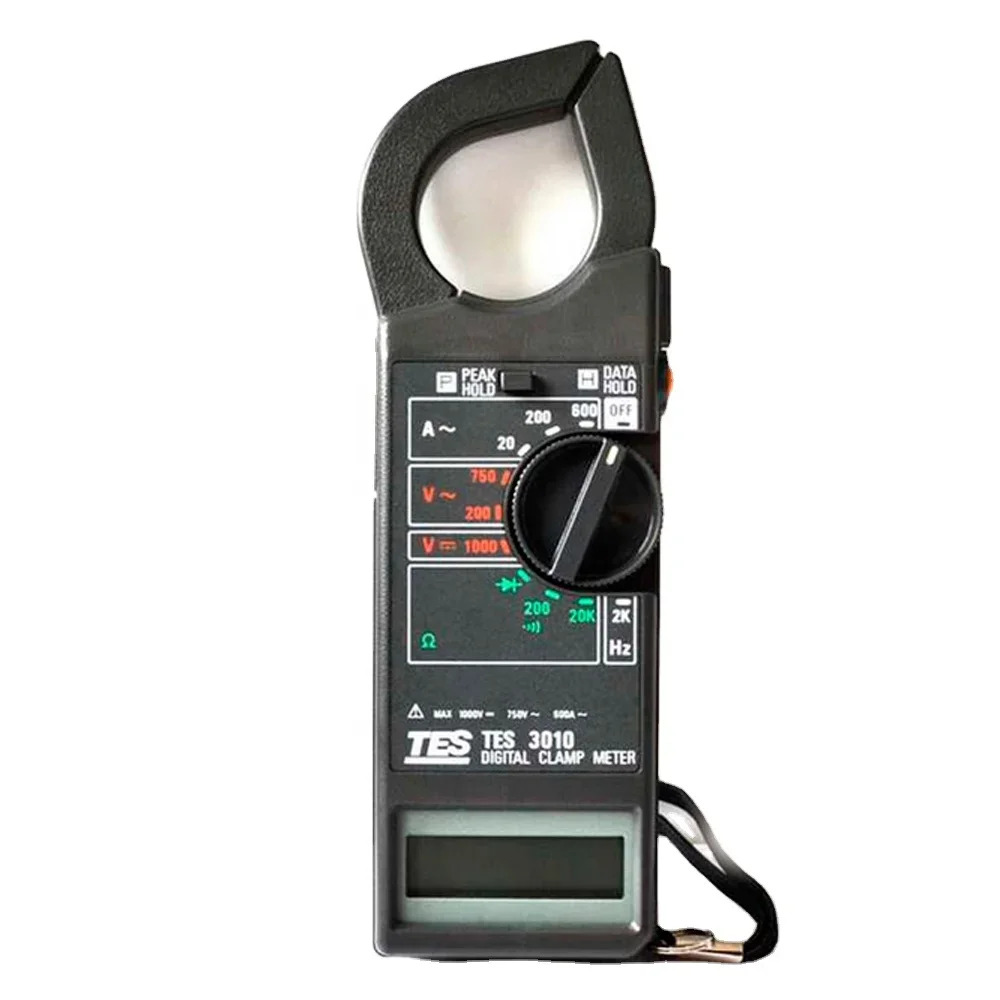 TES-3010 디지털 클램프 미터 테스터 AZ DC ACA 20A 200A 600A