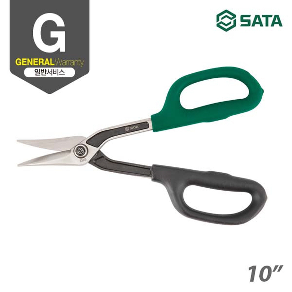 사타 SATA 뾰족형 철판 가위 263mm(10인치) 93215 함석 철판가위 - 상세 이미지 2