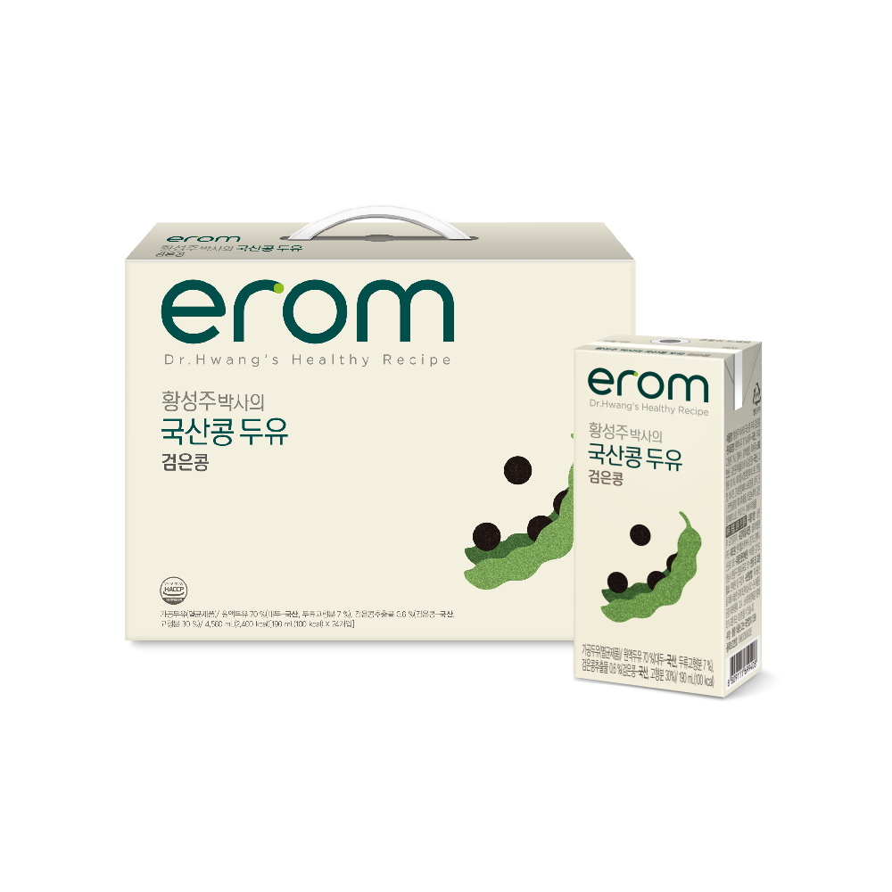 이롬두유 황성주박사의 국산콩두유 검은콩두유, 190ml, 24개 - 상품 이미지