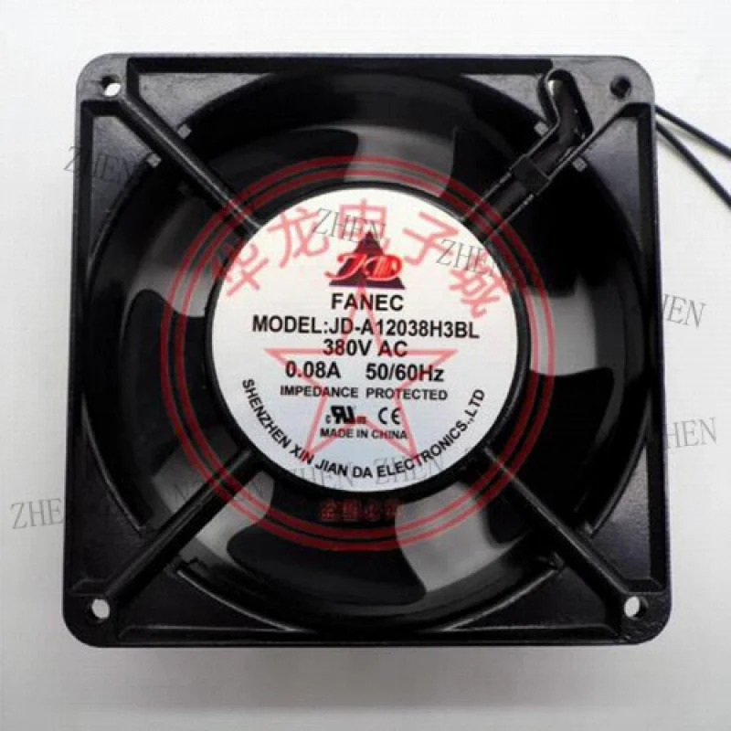 Y JD-A12038H3BL 냉각팬 12038 380VAC 0.08A 12CM 2핀