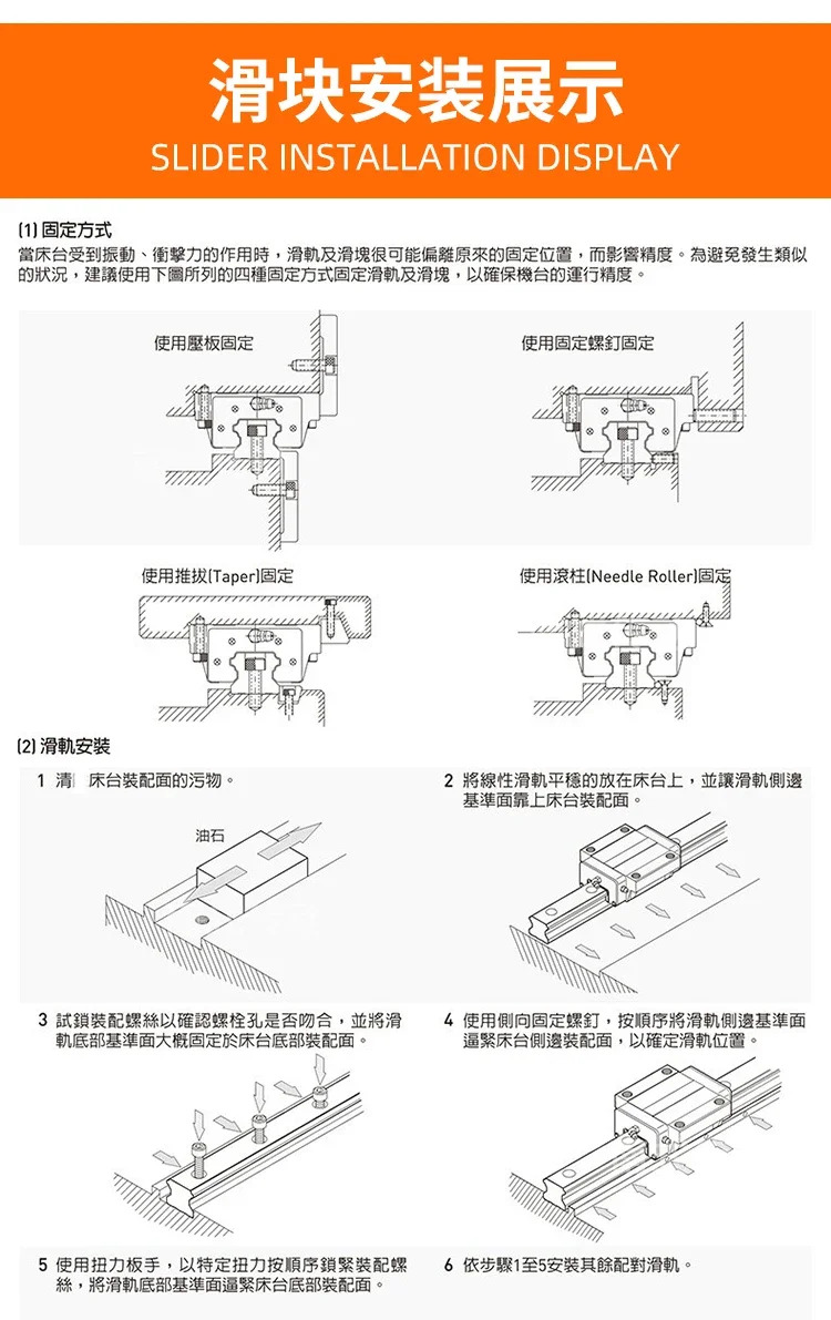 대만 PDF 선형 가이드 슬라이더 DFH DFS 15A 20A 25A 15B 20B 25B 35B 베어링 강철