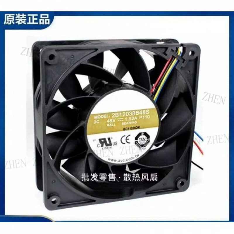 Y FOR C 2B12038B48S 48V 1.53A 12CM 3선 인버터 냉각팬