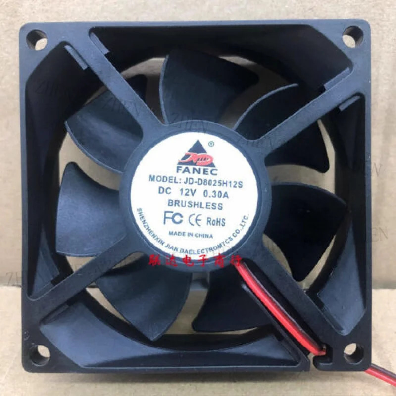 Y 모델 JD-D8025H12S DC12V 0.30A 8cm 8025 냉각팬기능