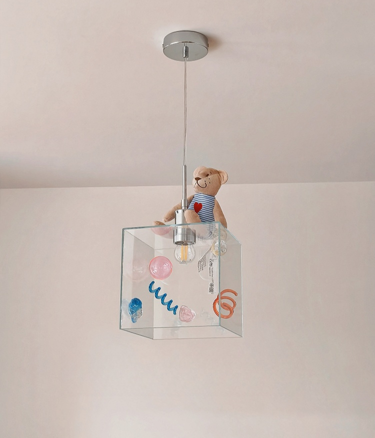 북유럽 모던 컬러 아트 펜던트 20cm 데코 조명 원형 20cm 웜 라이트 [행잉 램프] - 상품 이미지