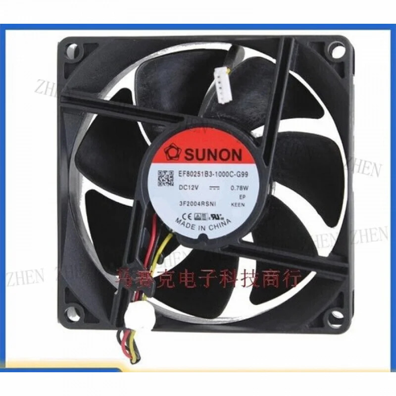Y for EF80251B3-1000C-G99 12V 0.78W 8CM 8025 3-선 쿨링 팬