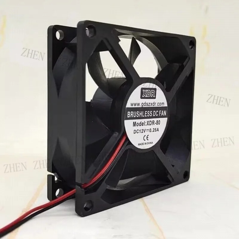 Y for XDR XDR-80 DC12V 0.25A 80x80x25MM 2-와이어 서버팬