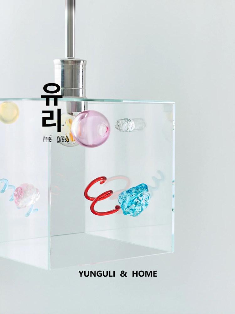 북유럽 모던 컬러 아트 펜던트 20cm 데코 조명 원형 20cm 웜 라이트 [행잉 램프] - 상세 이미지 4