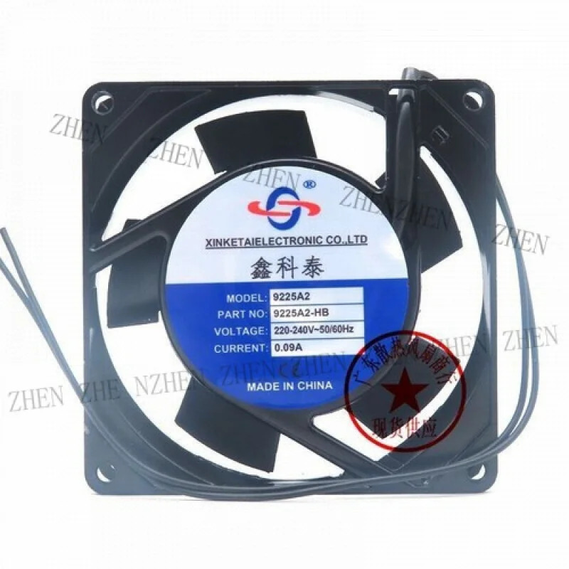 Y XINKETAI 팬 9225A2-HB AC220V 9225 9cm 2선 알루미늄프레임 팬용