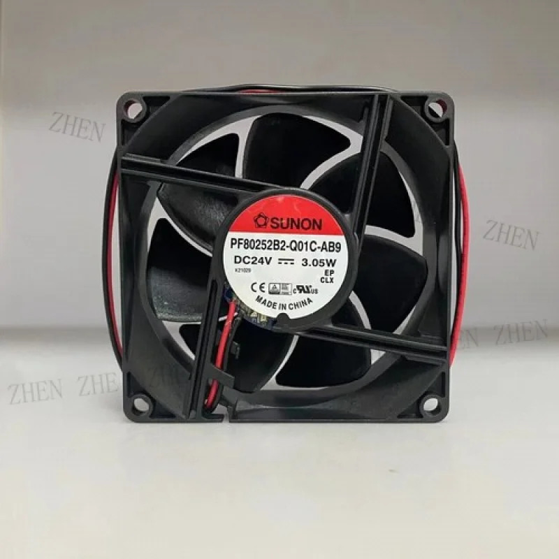 Y PF80252B2-Q01C-AB9팬 DC24V 3.05W 8cm 2선식 냉각팬