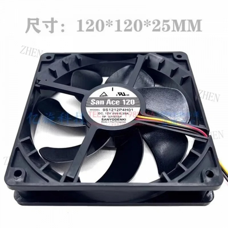 Y FOR 9S1212P4H01 DC12V 0.39A 4핀 냉각팬