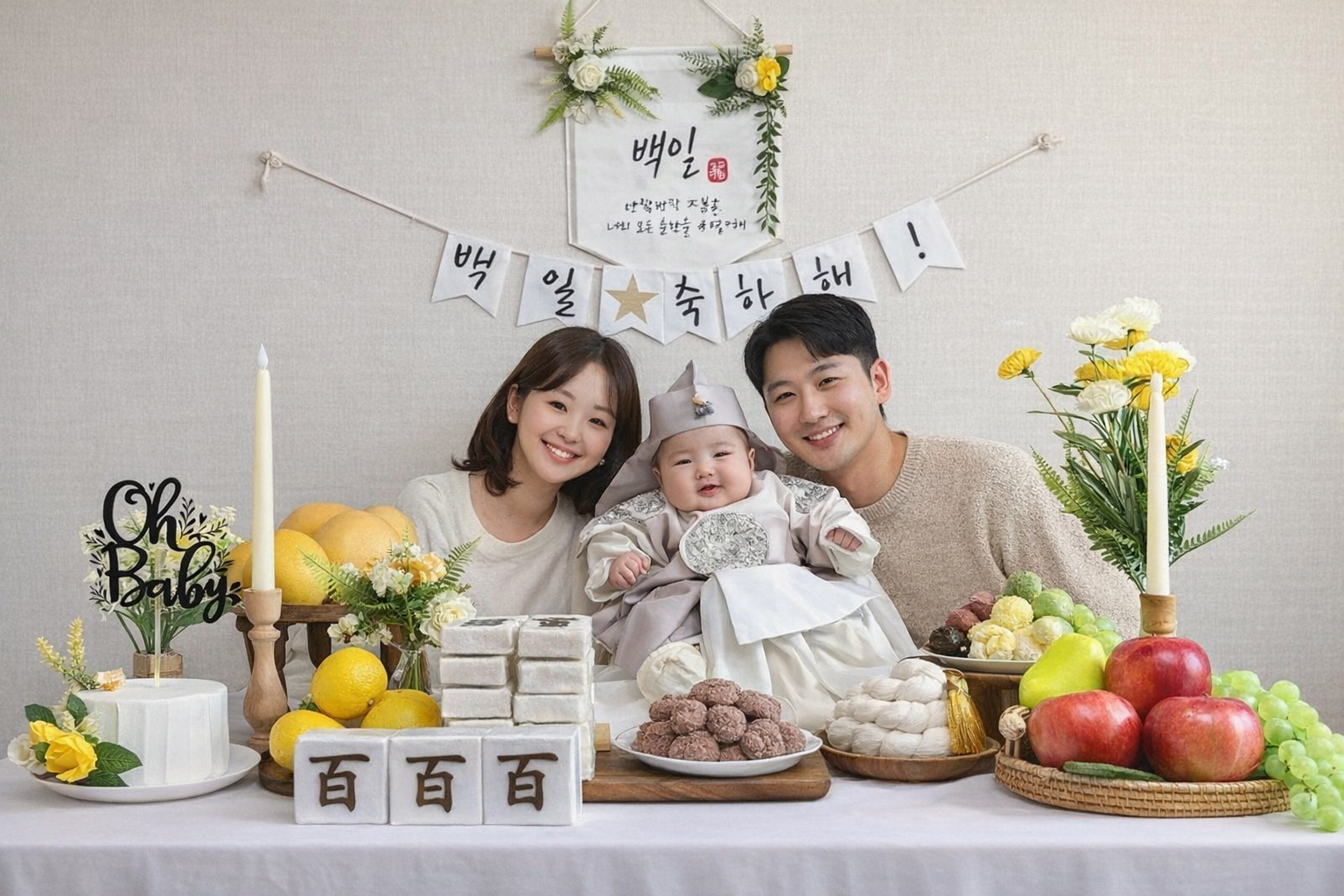 [당일발송가능] 백일상대여 아기100일 집에서 셀프 잔치상차림 소문난돌상 C01 - 상세 이미지 4