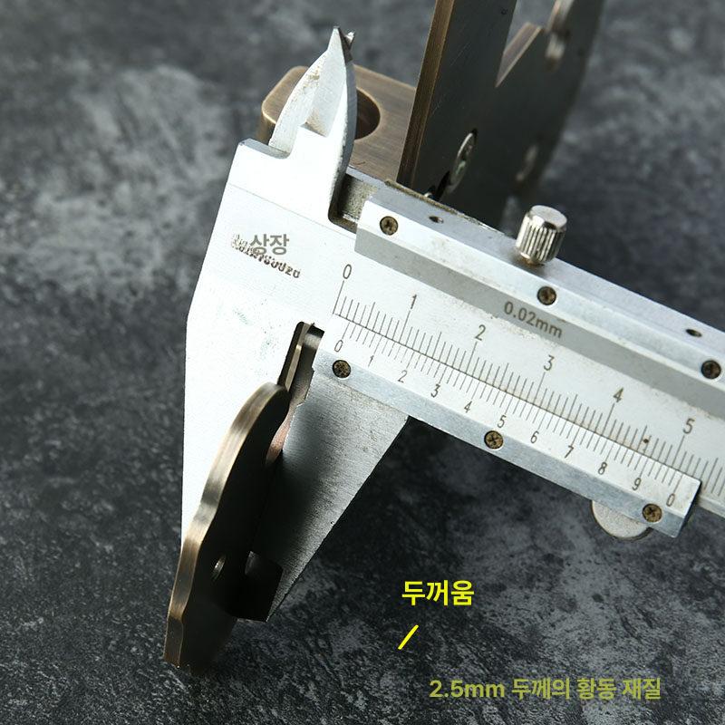 한옥 대문 빗장 걸쇠 고가구 구름 고품질 골동품 잠금쇠 2.5mm 구름 무늬 앤티크 구리 40cm - 상세 이미지 3