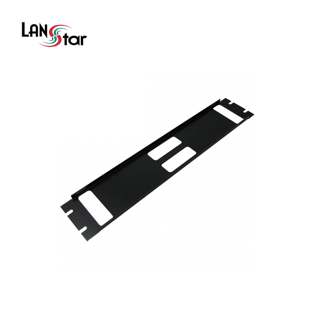 랜스타 LS-BRP-HS2UB 브라켓판넬, 2U, 4HOLE 검정 허브랙/서버랙 겸용 - 상품 이미지