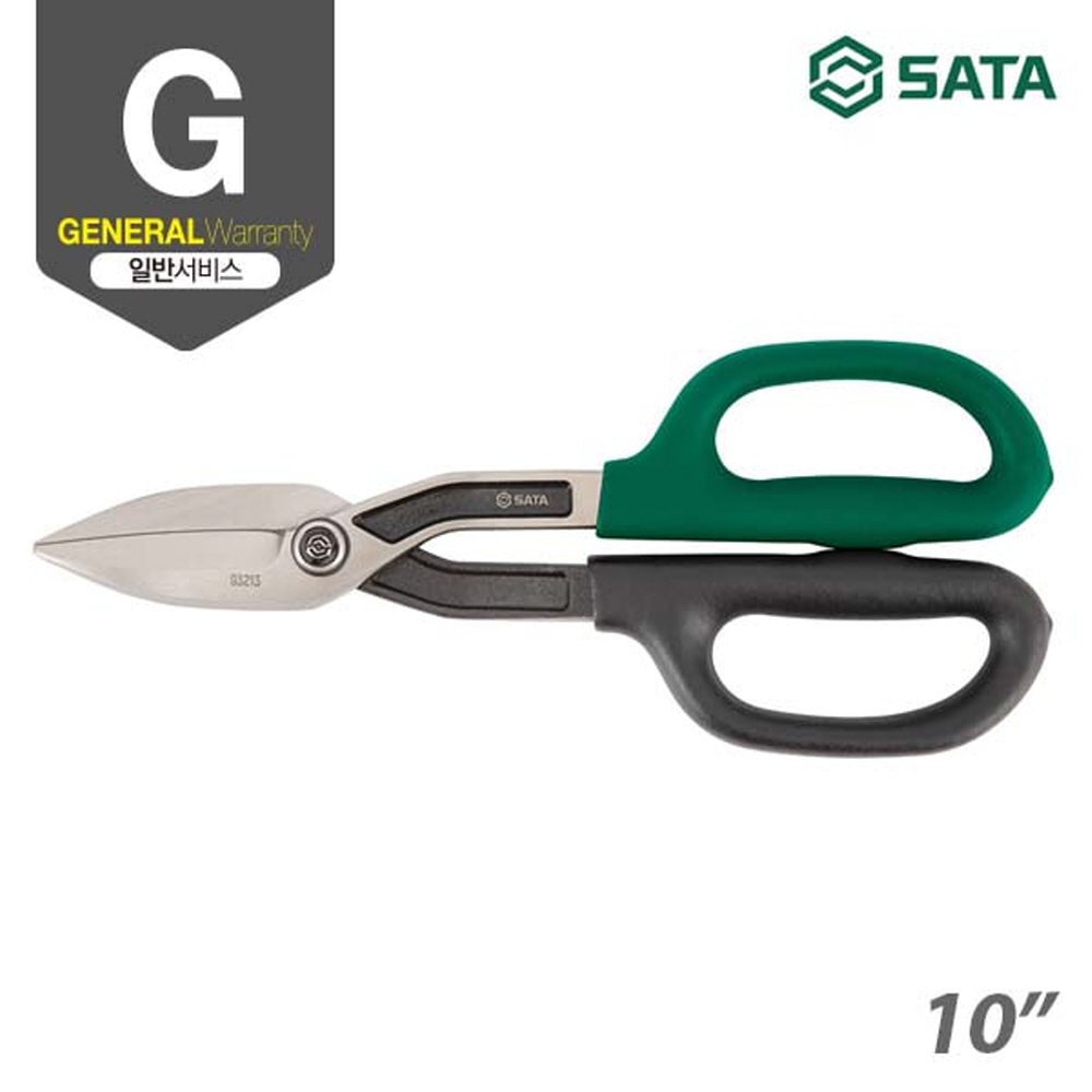 사타 SATA 직선형 철판 가위 286mm(10인치) 93213 함석 철판가위 - 상세 이미지 2