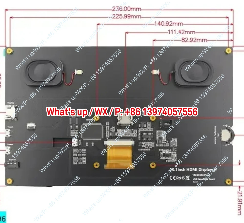 Lvds 10.1인치 LCD 10인치 IPS 모듈 3 키트 모델 B 3b 터치 스크린 디스플레이