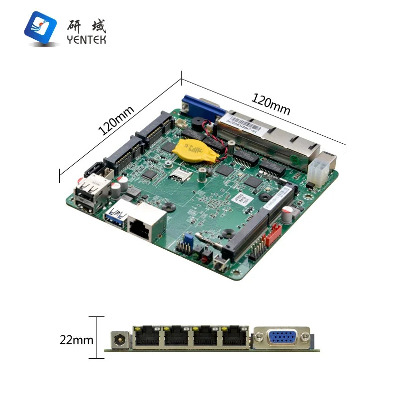 Pfsense 서버 마더보드 프로세서 J4125 DDR4 8G VGA 4 RJ45 LAN 미니 나노 ITX 방화벽
