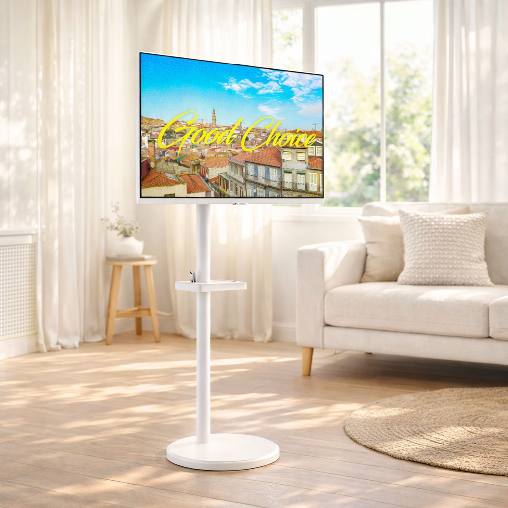 오베닉 3세대 삼탠바이미 이동식 티비 거치대 스탠바이미 LG 삼성 TV 이동형 스탠드(화이트) - 상세 이미지 5