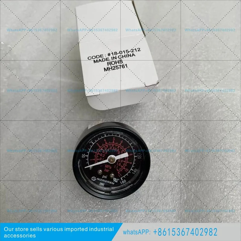 18-015-212 노그렌 압력계 1/8인치 NPT 나사 0-11바/1.1Mpa/40mm