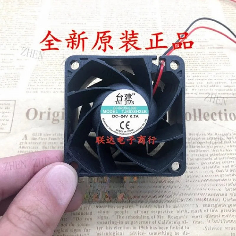 Y for TAIJIAN TJ6038H24B DC24V 0.7A 6038 6cm 인버터 냉각팬
