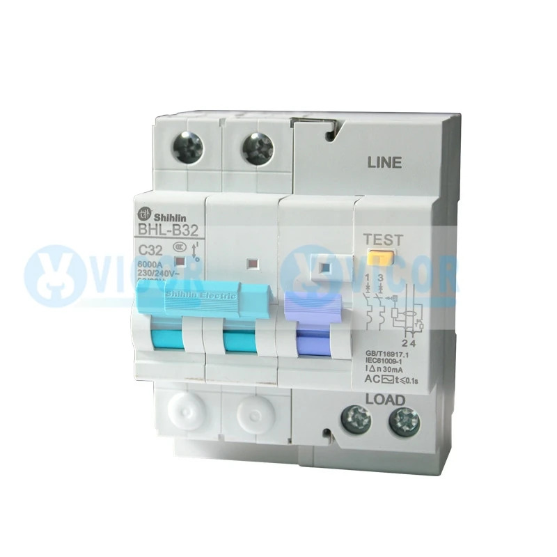 시힐린 RCBO BHL-B32 BHL-B33 BHL-B34 1A-63A AC C D 타입 2P