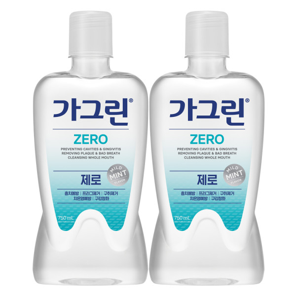 가그린 제로 구강청결제 750ml x2개 - 상품 이미지