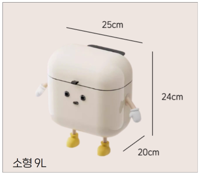 캐릭터 예쁜 미니 벽걸이 휴지통 소형 대형 쓰레기통 주방 씽크대 다용도 주방 가정용 싱크대 - 상세 이미지 3