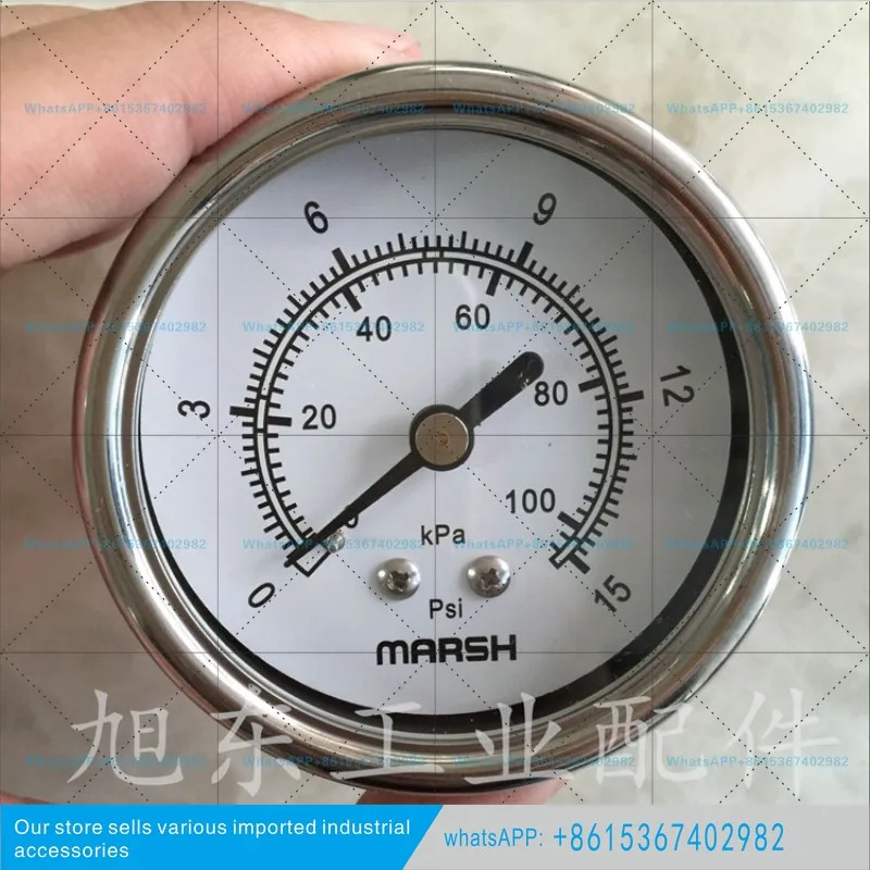 스테인리스 스틸 MARSH 미국 표준 압력 게이지 2.5인치 015/30/60/100/160PSI