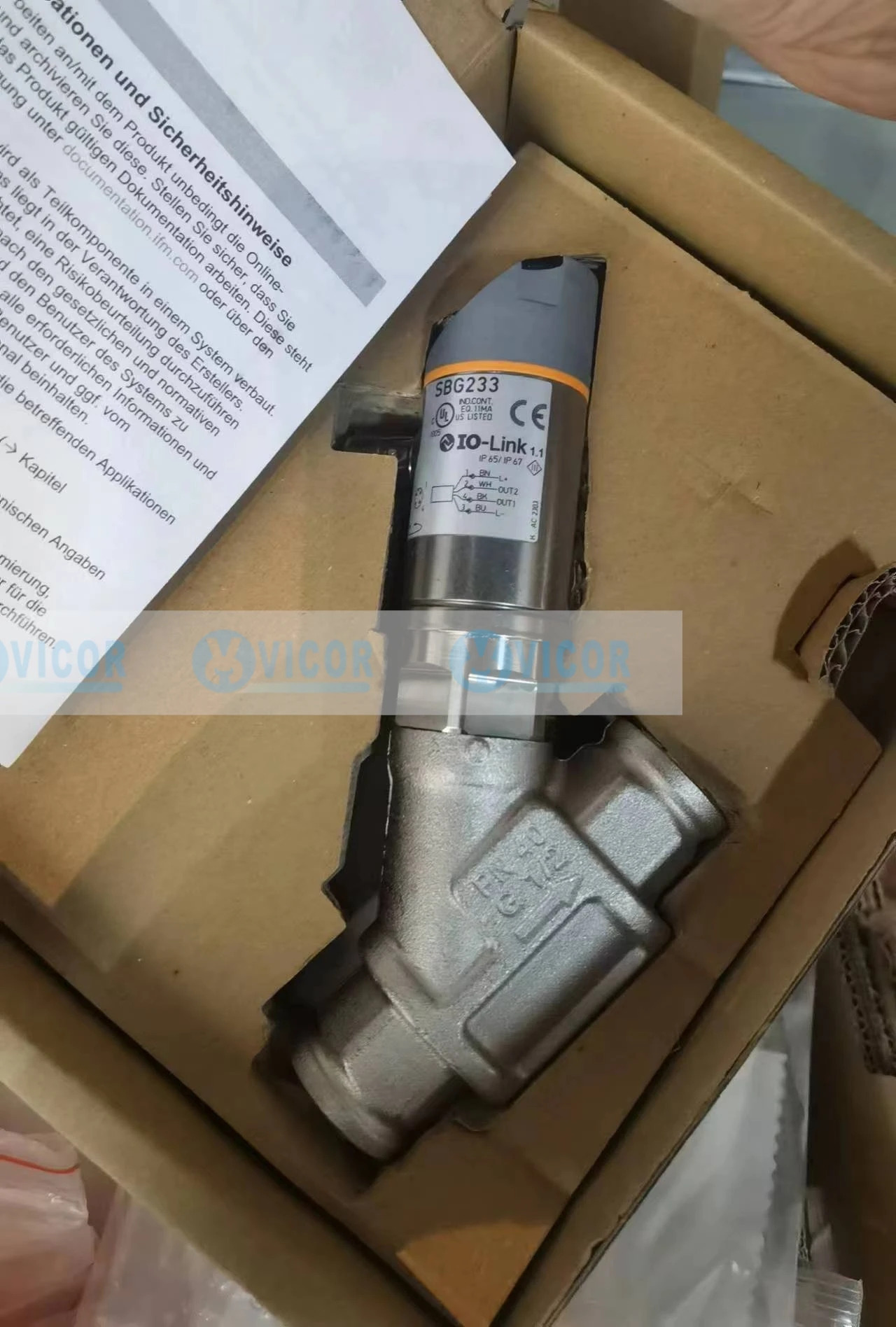 IFM 센서 SBG233 SBG232 SBG332 SBU624 유량센서 단방향 밸브 SH0500