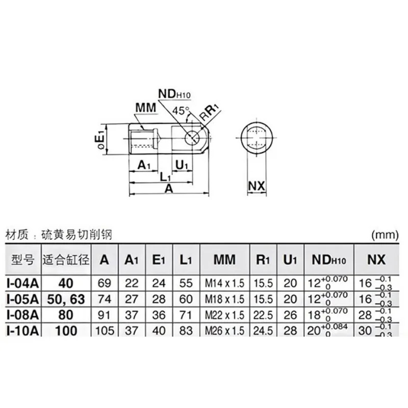 SMC 실린더 CA2B/CDA2B부품 액세서리 I-04A I-05A I-08A I-10A