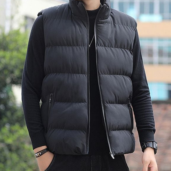 데일리 남성 패딩 조끼 베이직 경량 패딩 조끼 남녀공용 겨울 - 상품 이미지