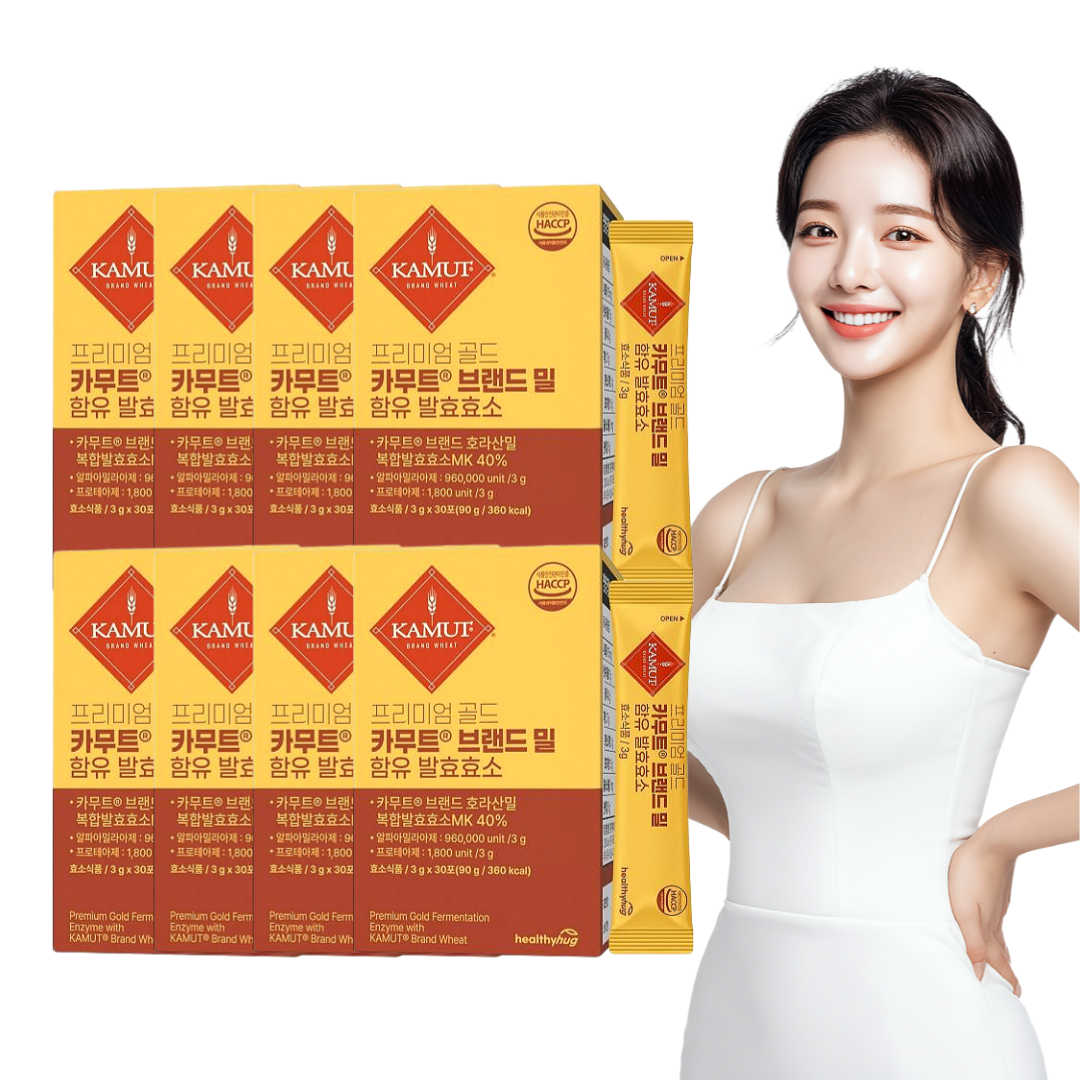 카무트효소 호라산밀 복합발효 곡물효소 30포, 8개 - 상품 이미지