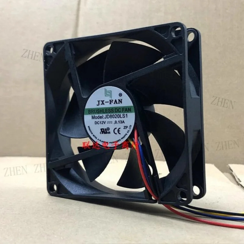 Y for JX-FAN JD8020LS1 DC12V 0.13A 8CM 4선식 냉각팬