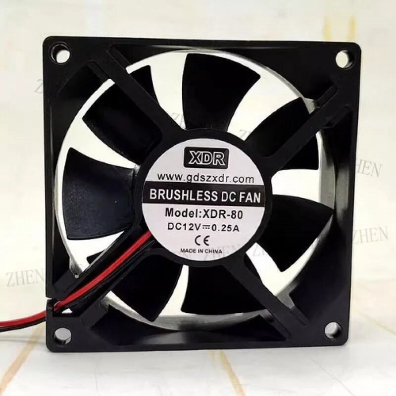 Y for XDR XDR-80 DC12V 0.25A 80x80x25MM 2-와이어 서버팬
