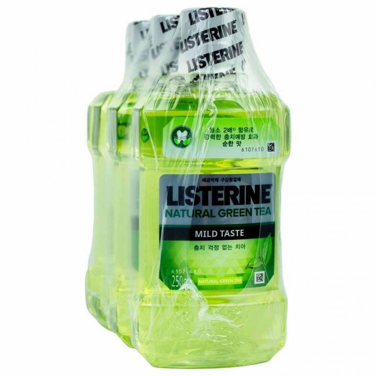 리스테린 액 내추럴 그린티 마일드 250ml 3개입(700358) - 상품 이미지
